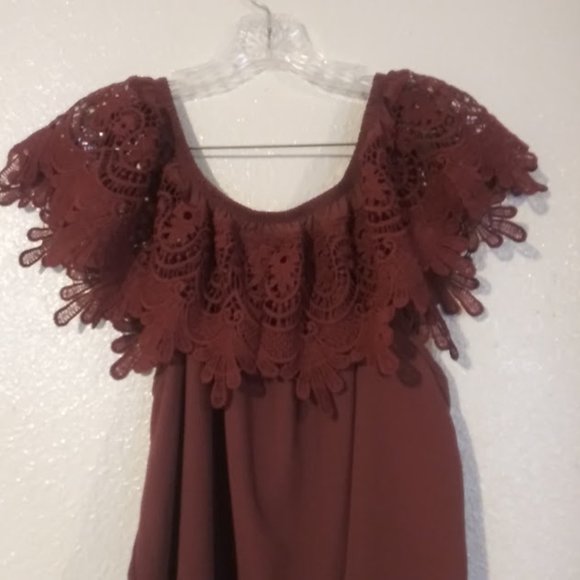 Wishful women's size 1X mulberry sleeveless blouse - Picture 5 of 15